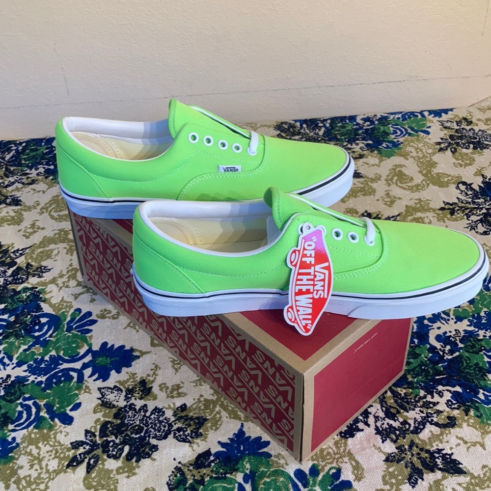 VANS ERA Neon Green w/ white trim NWT